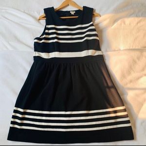 JCrew Dress | Black White Stripe
